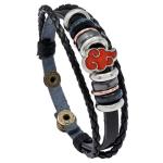 Bracelet Akatsuki en cuir tressé Anime manga