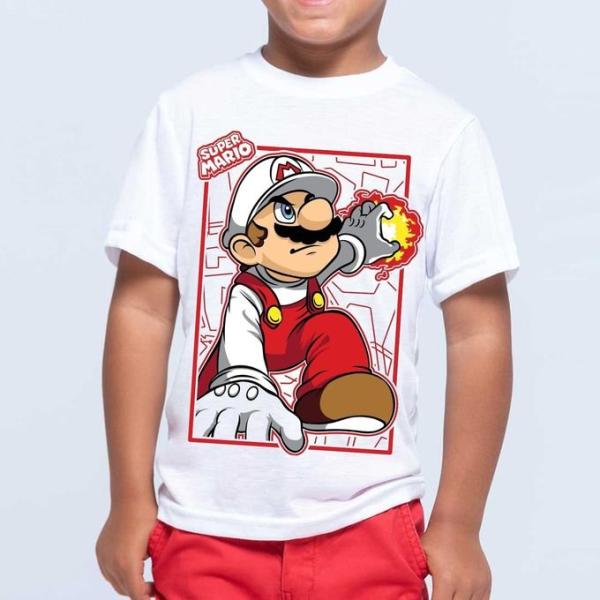 T-Shirt Blanc Super Mario