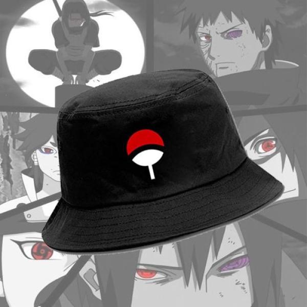 chapeaux unisexe bob Noir Otaku Ushiha Naruto