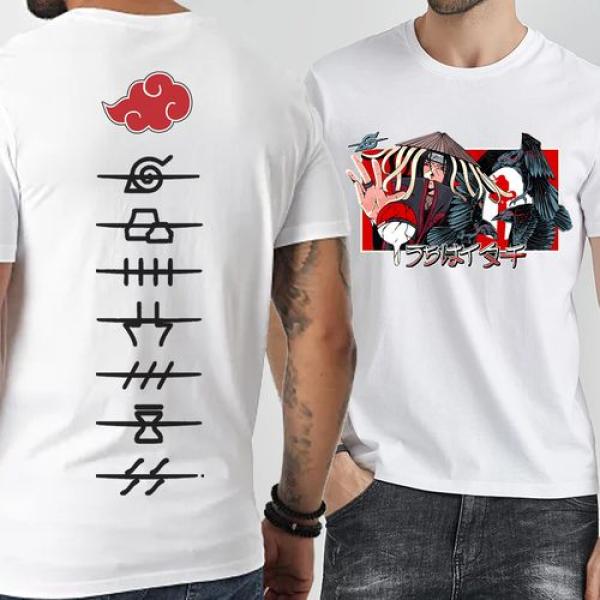 t shirt unisex Blanc Itachi Uchiha Otaku